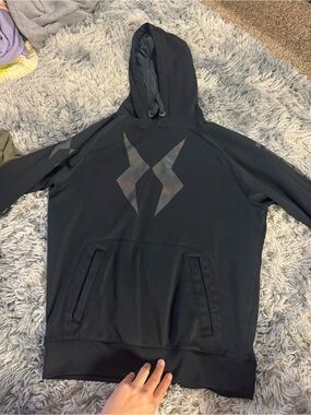 Sport-Tek Black Hoodie with Subtle Iridescent Logo